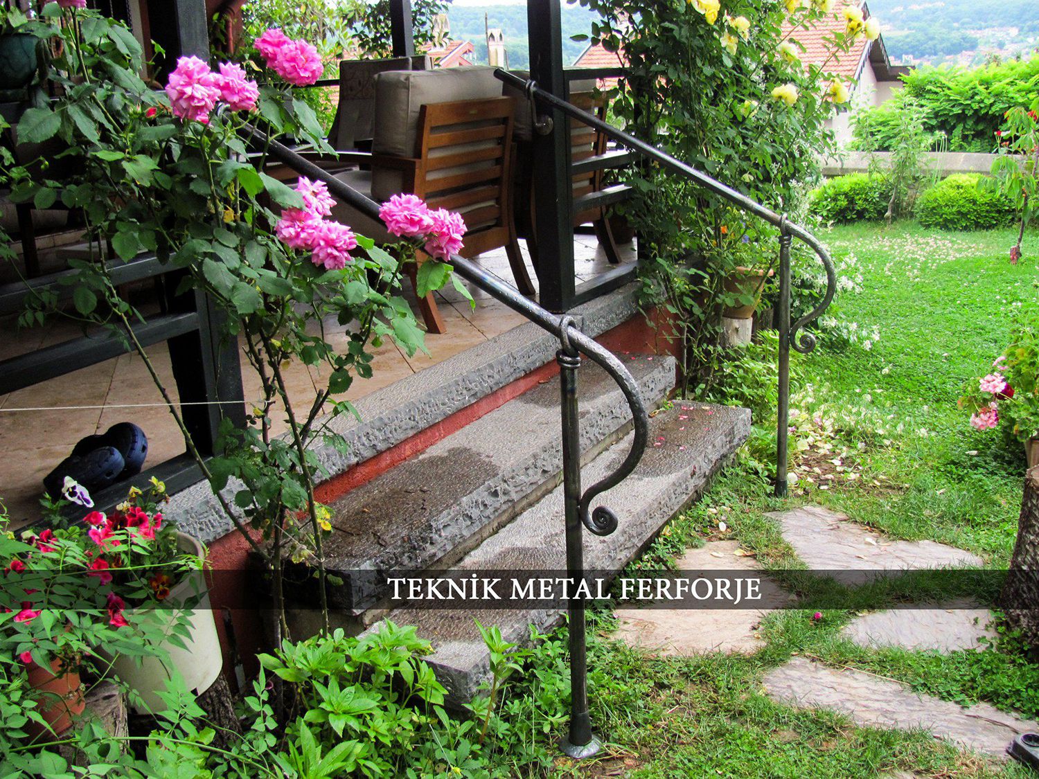 Ferforje Dolu Demir Bahçe Merdiven Korkuluğu